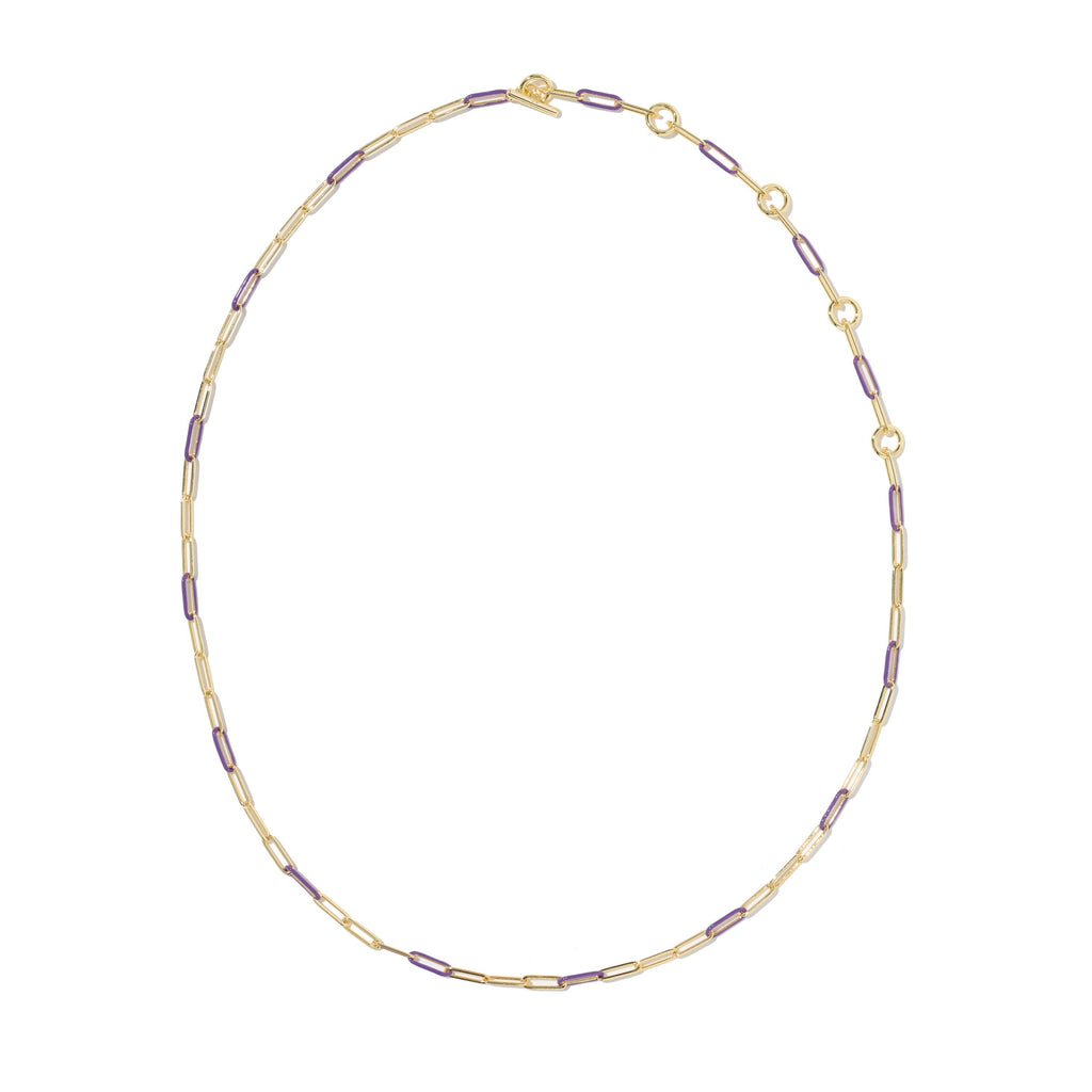 Courtney Enamel Link And Chain Necklace