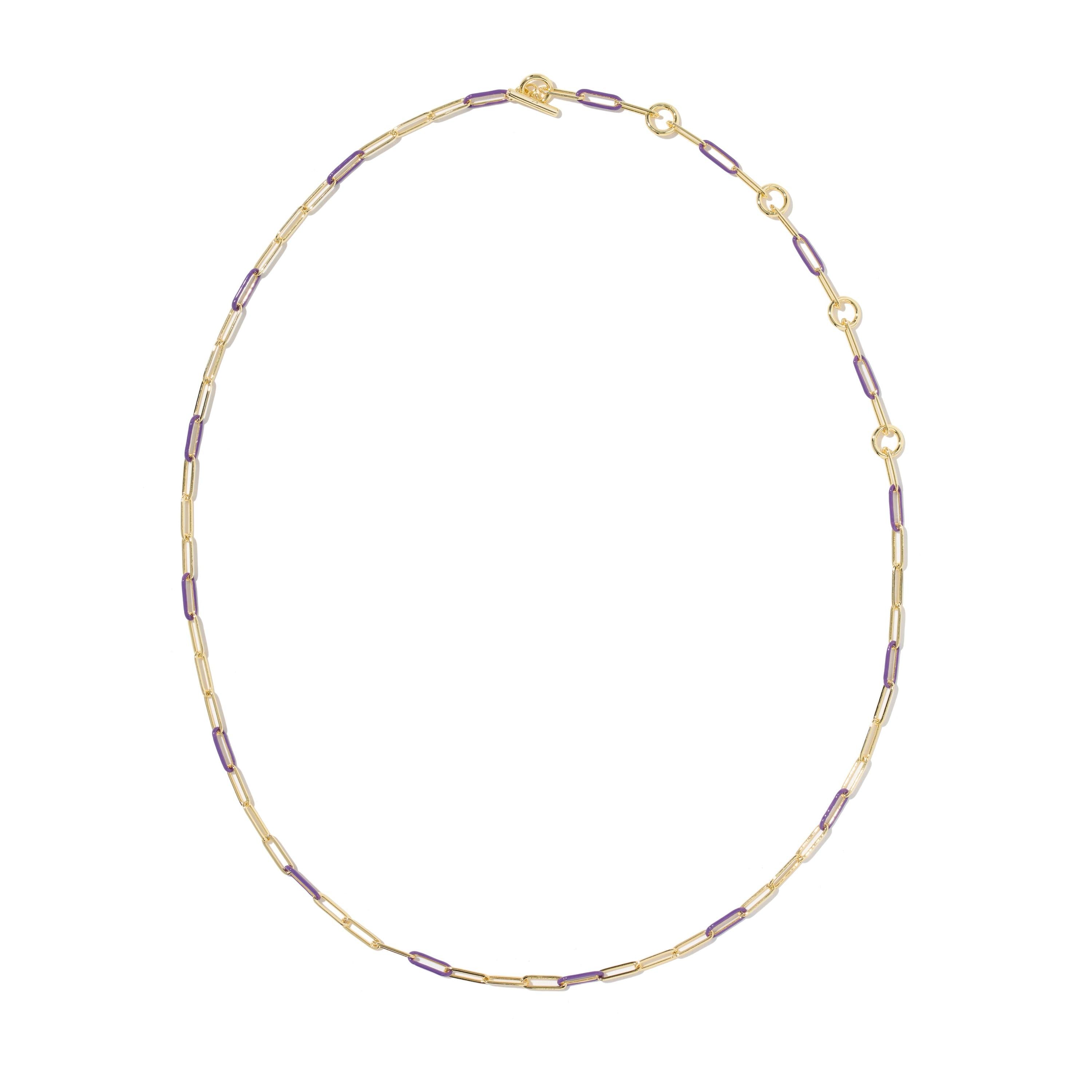 Courtney Enamel Link And Chain Necklace