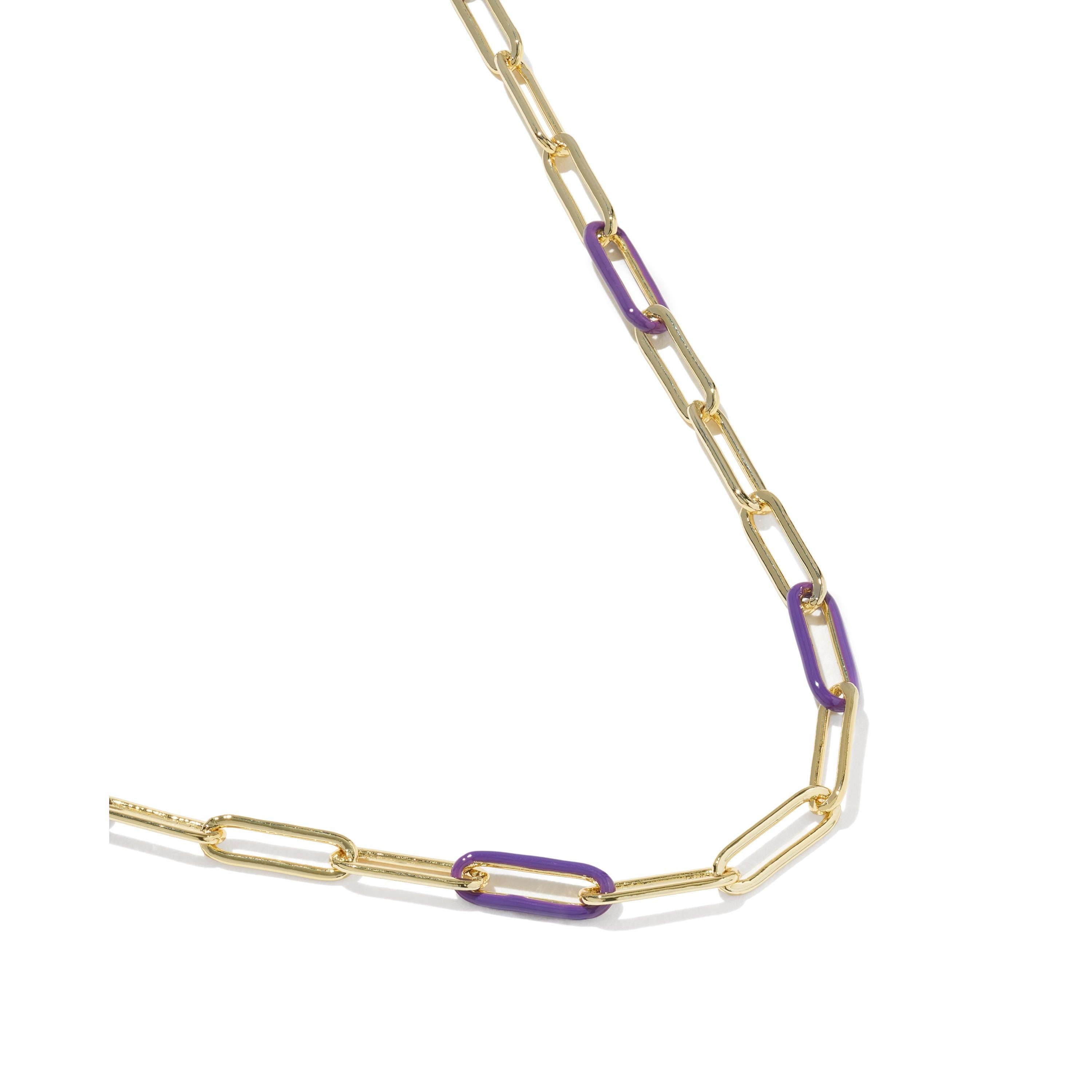 Courtney Enamel Link And Chain Necklace