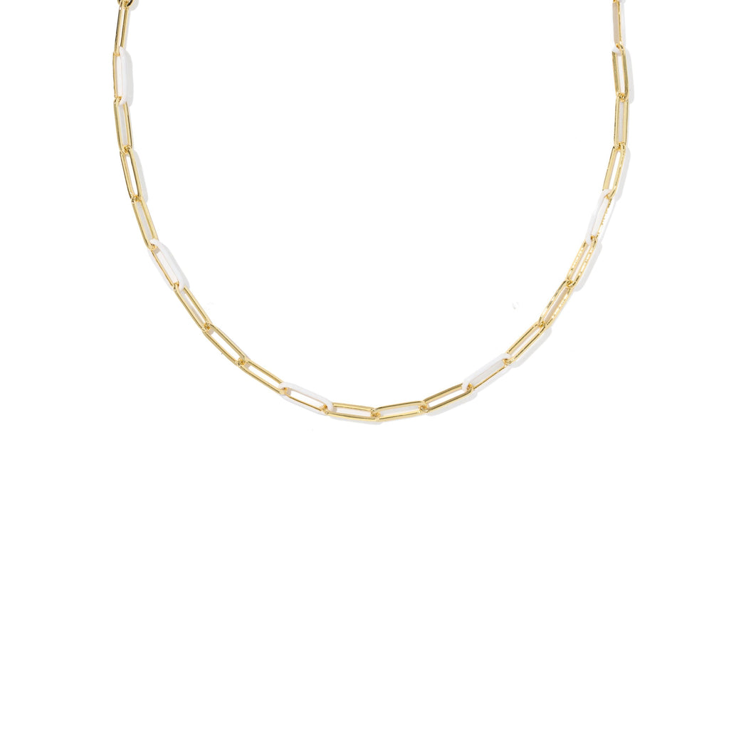 Courtney Enamel Link And Chain Necklace