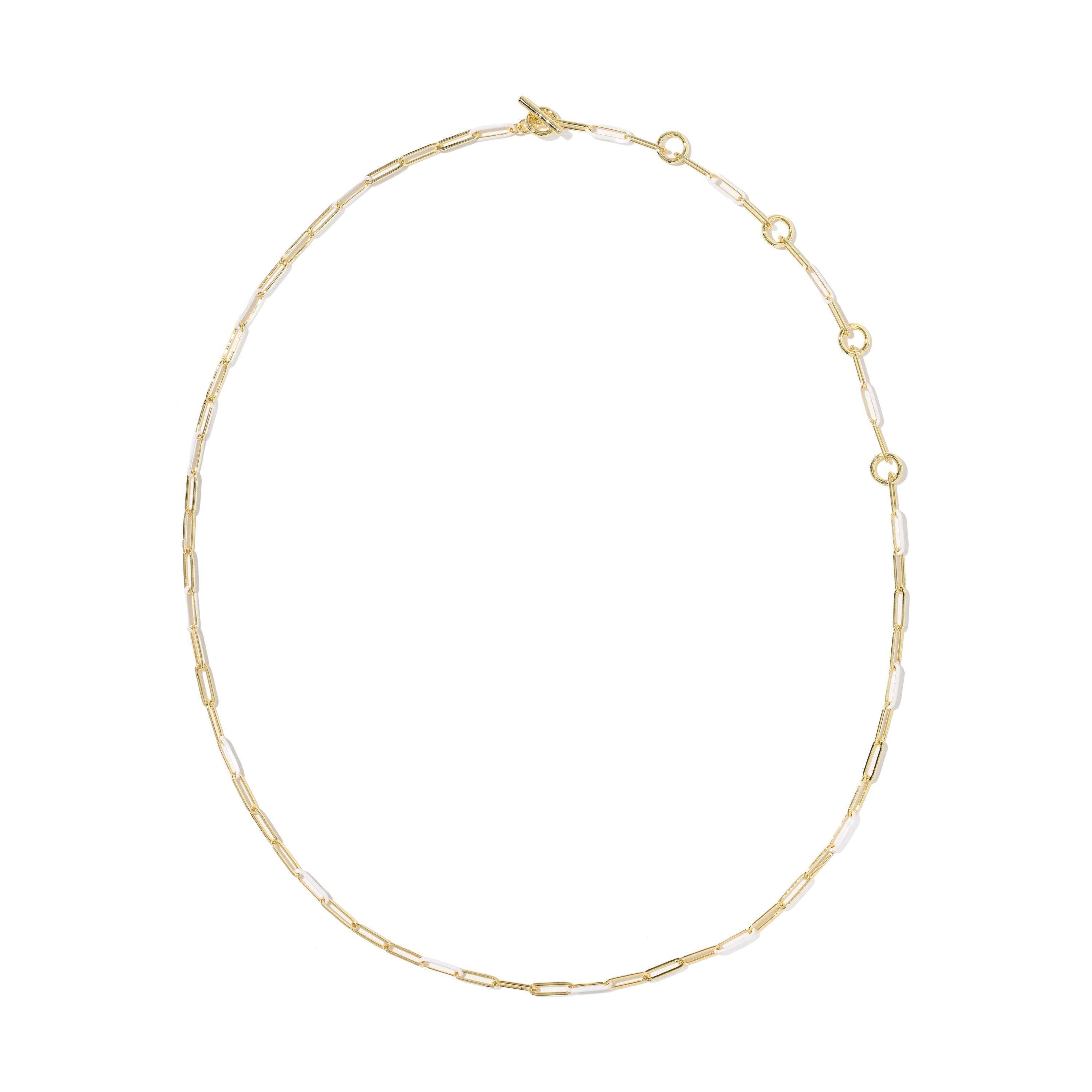 Courtney Enamel Link And Chain Necklace