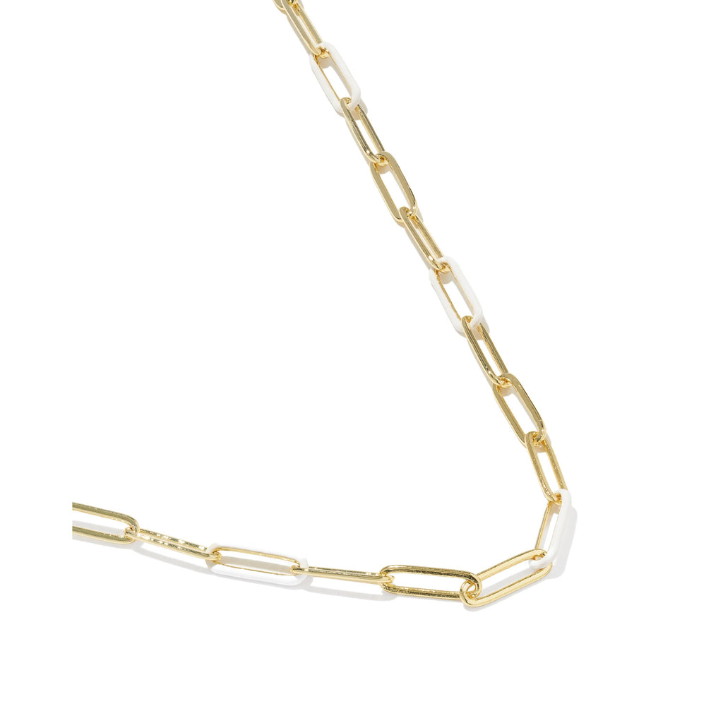 Courtney Enamel Link And Chain Necklace