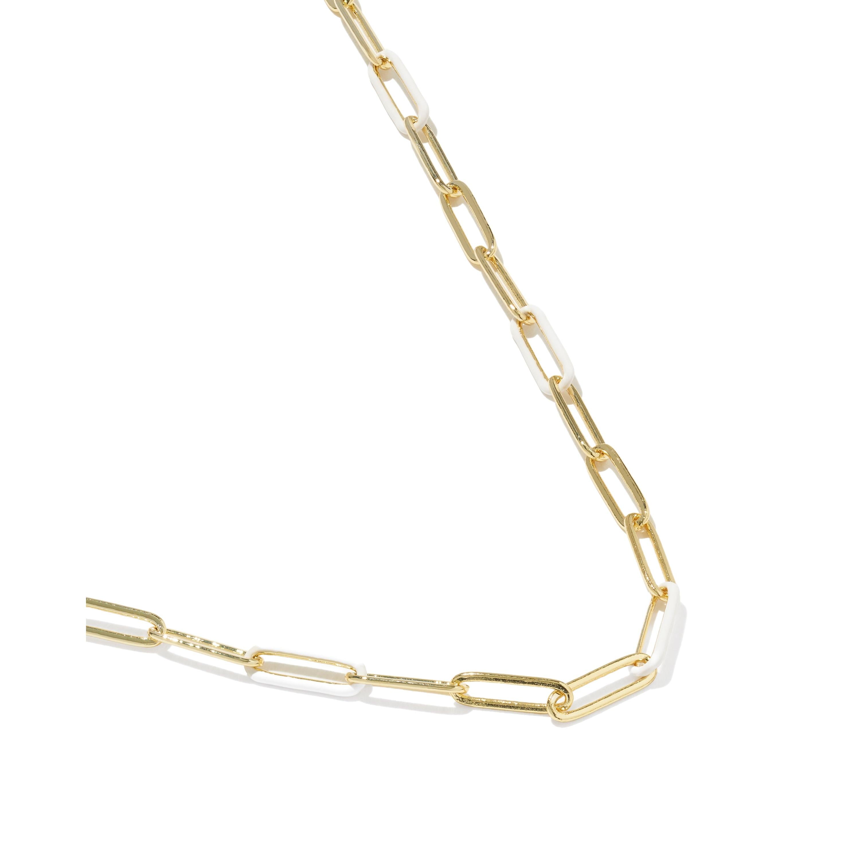 Courtney Enamel Link And Chain Necklace