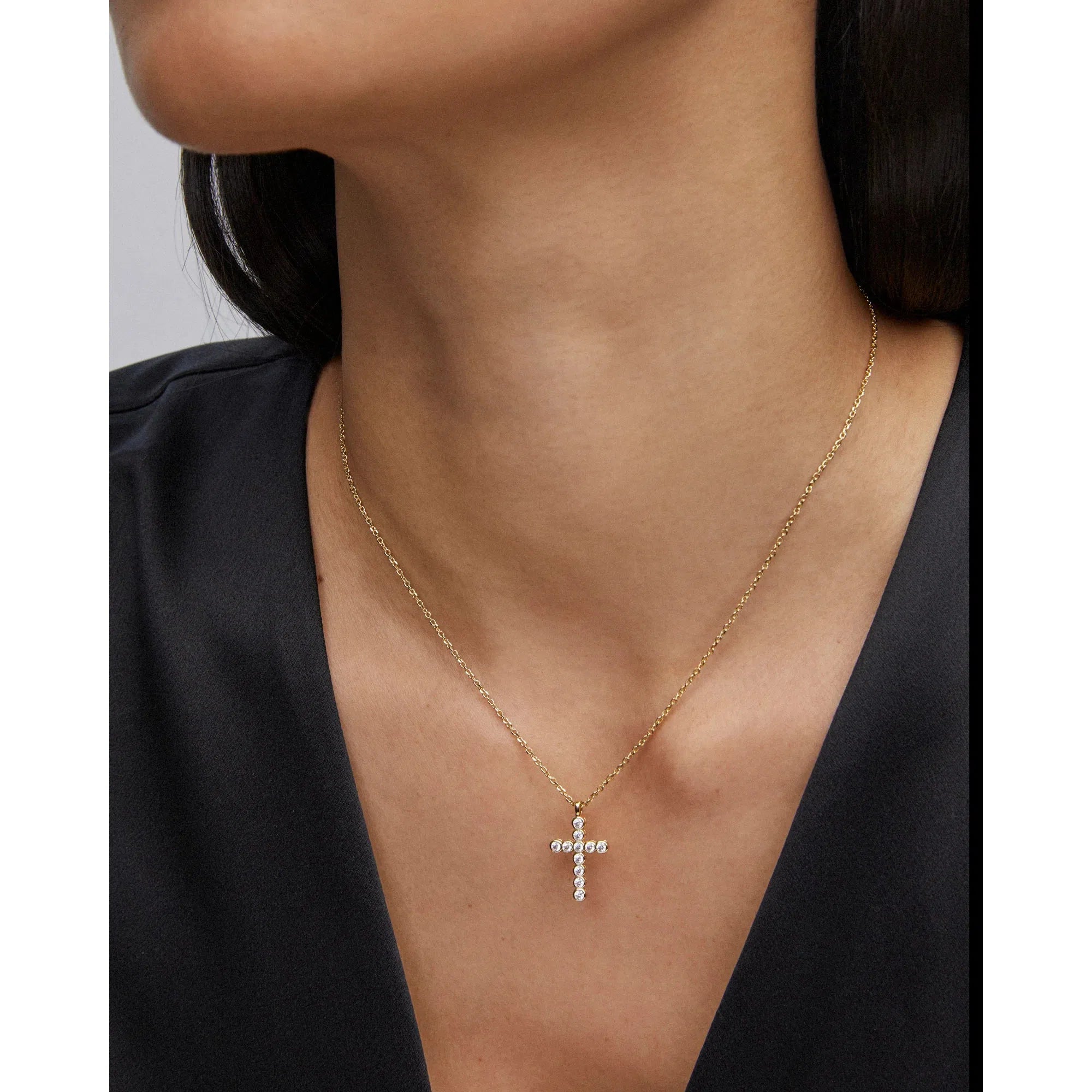 Cross Crystal Pendant Necklace