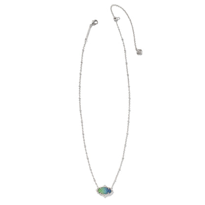 Elisa Petal Framed Short Pendant Necklace
