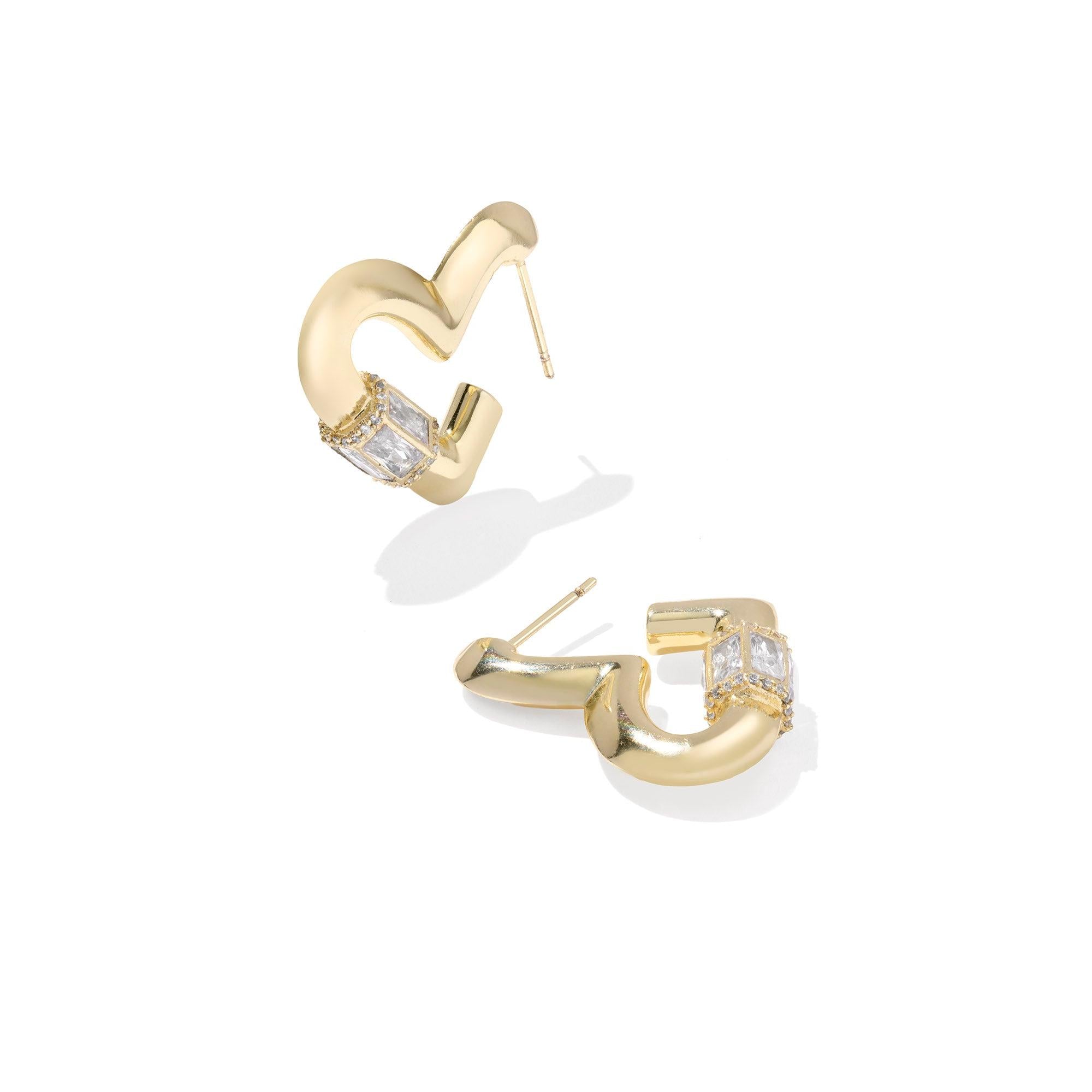 Emery Heart Hoop Earrings