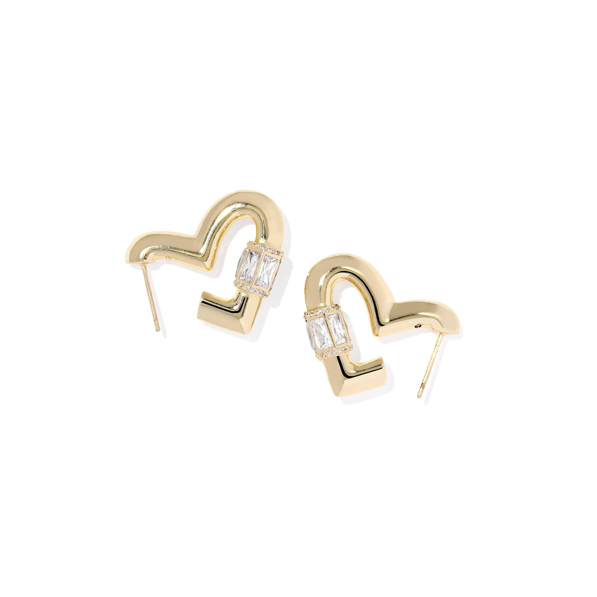 Emery Heart Hoop Earrings