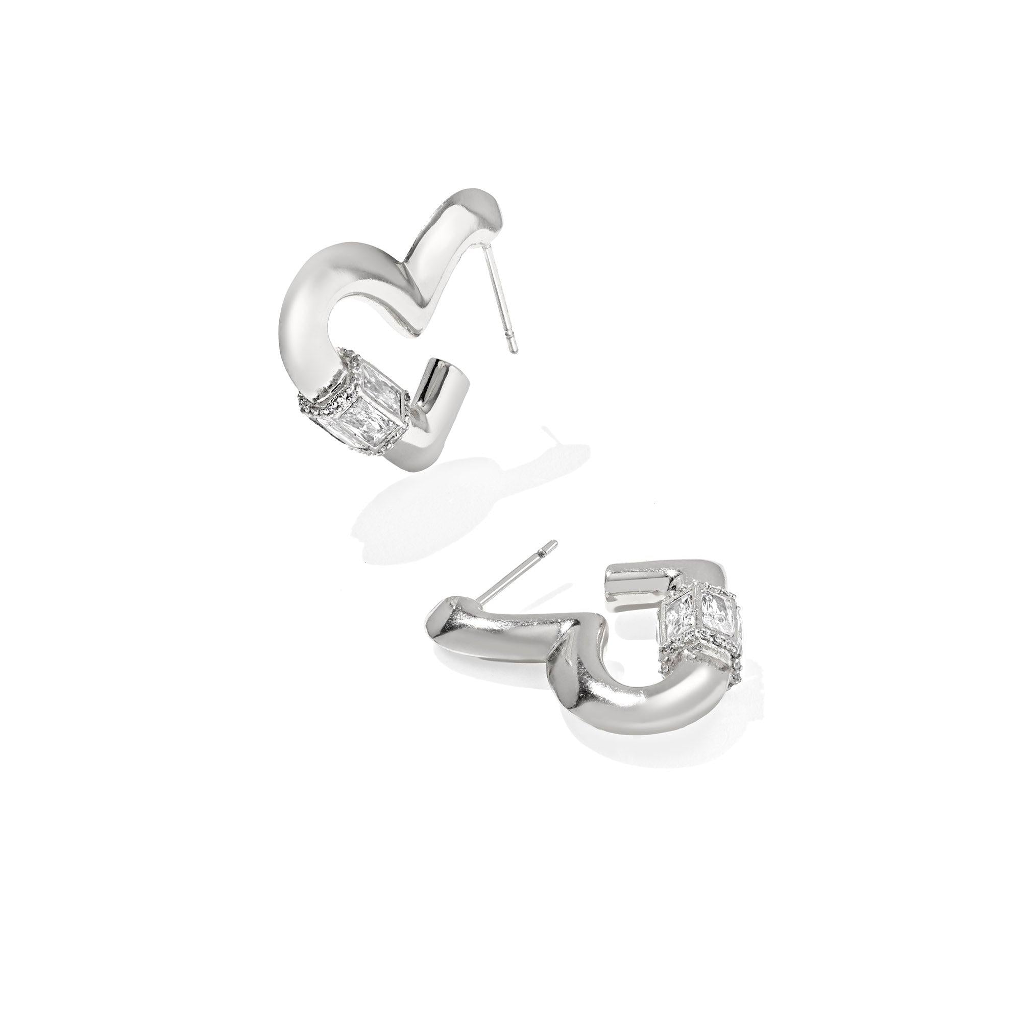 Emery Heart Hoop Earrings
