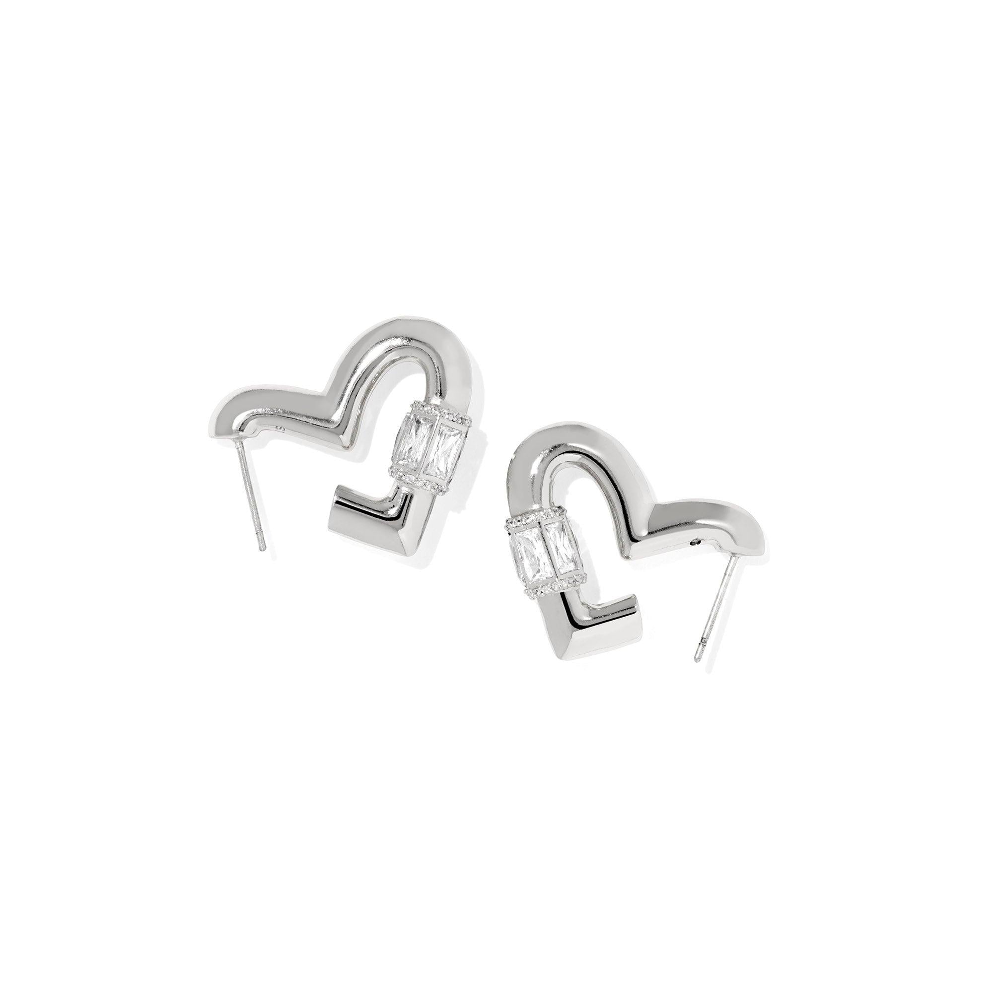 Emery Heart Hoop Earrings
