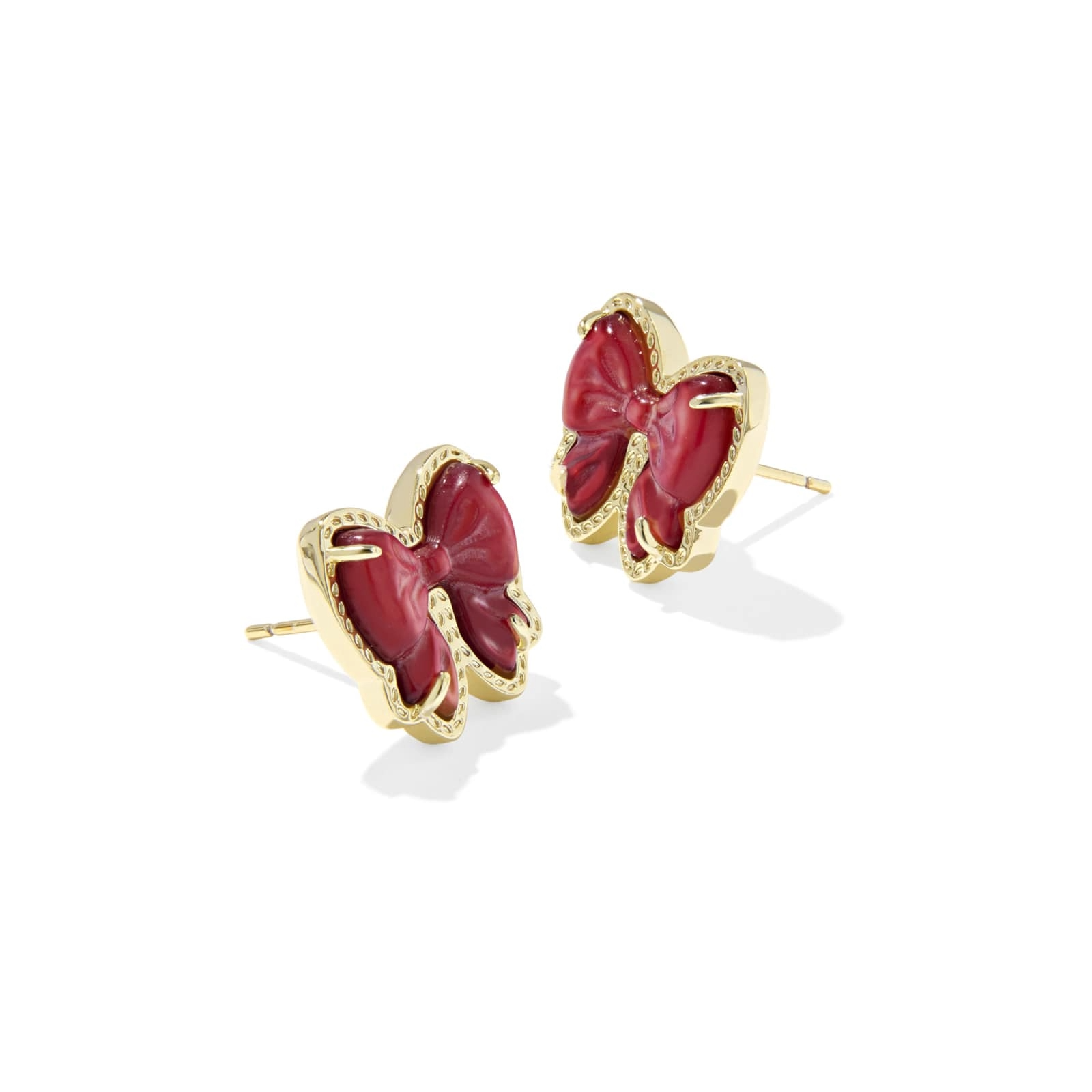 Kendra-Scott-Haley-Bow-Stud-Earrings-Gold-Rhythmic-Red-Ivory-MOP