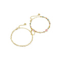 Kendra Scott Mini Elisa Abbie Set Of 2 Delicate Chain Bracelets Gold White Mix