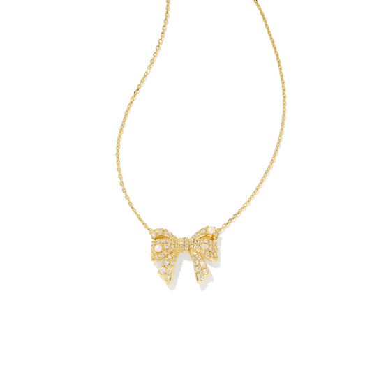 Krista Bow Short Pendant Necklace