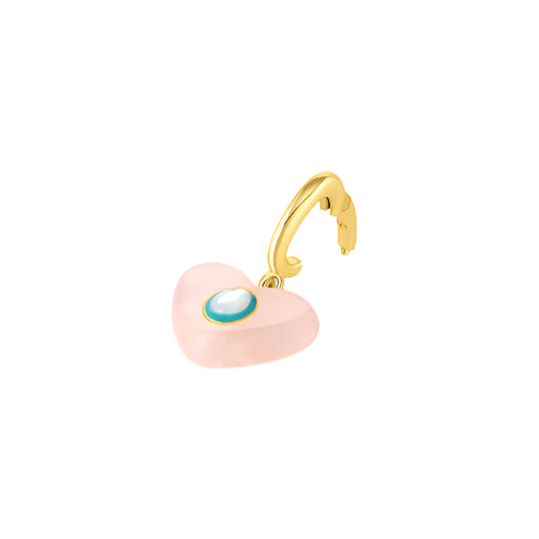 Rose Quartz Heart Parker Charm