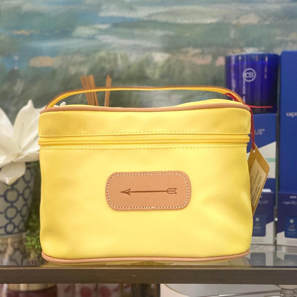 Jon Hart Makeup Case in Yellow Coated Canvas | Hot Stamp Arrow