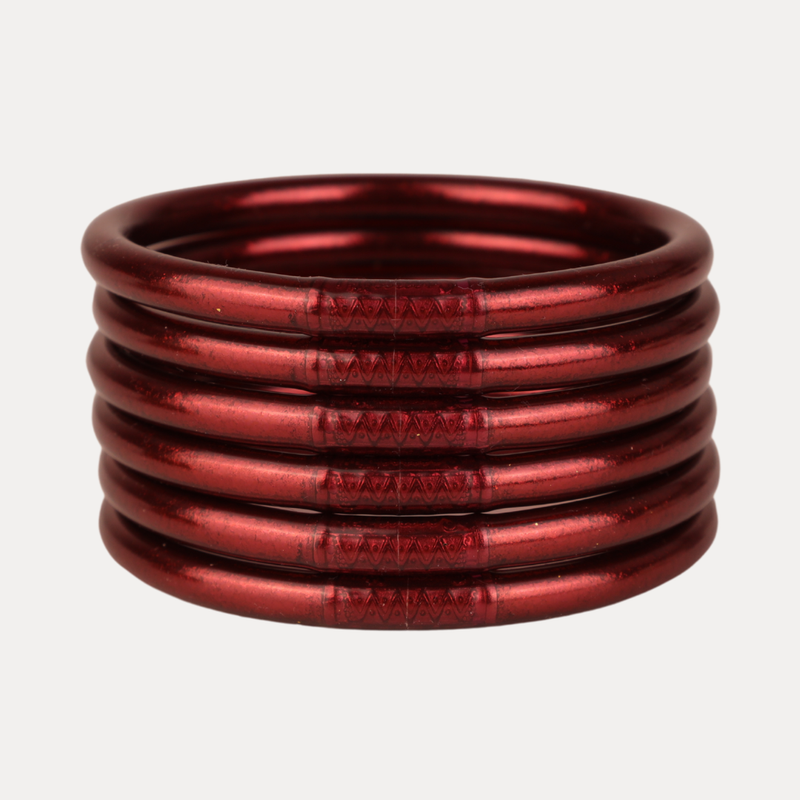 Merlot All Weather Bangles® (Set of 6)