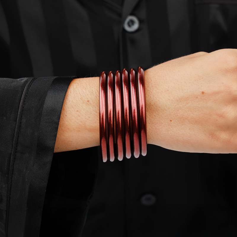 Merlot All Weather Bangles® (Set of 6)