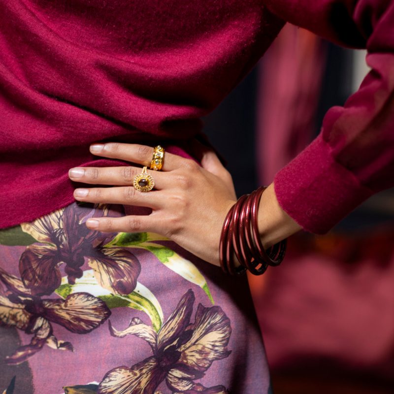 Merlot All Weather Bangles® (Set of 6)