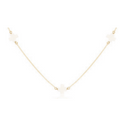 15in choker simplicity chain gold - signature cross off-white