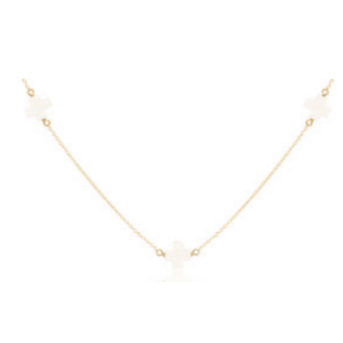 15in choker simplicity chain gold - signature cross off-white