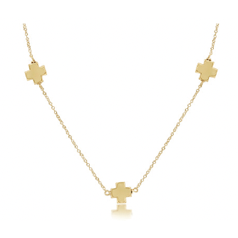enewton 17"  choker simplicity chain gold, signature cross