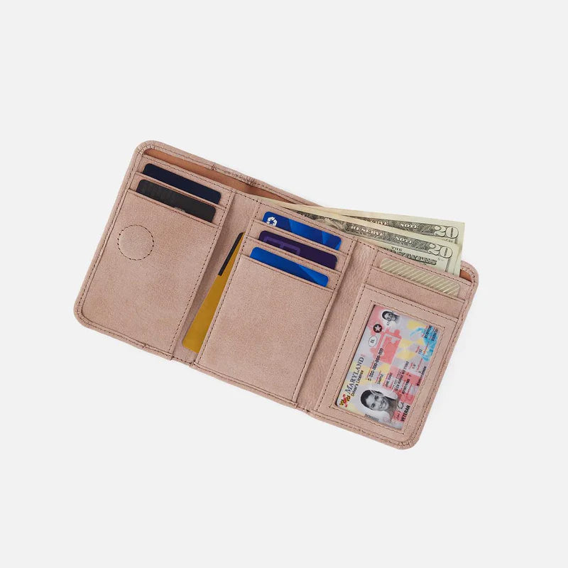 Jill Trifold Wallet in Buffed Leather