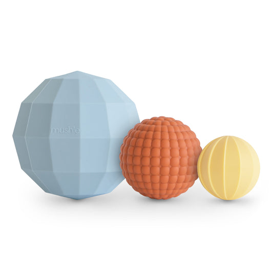 Mushie Nesting Spheres Sensory Toy Powder Blue