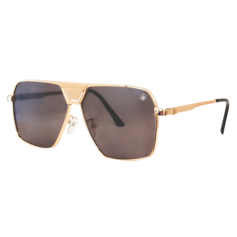 West Gold Frame/Brown Lens