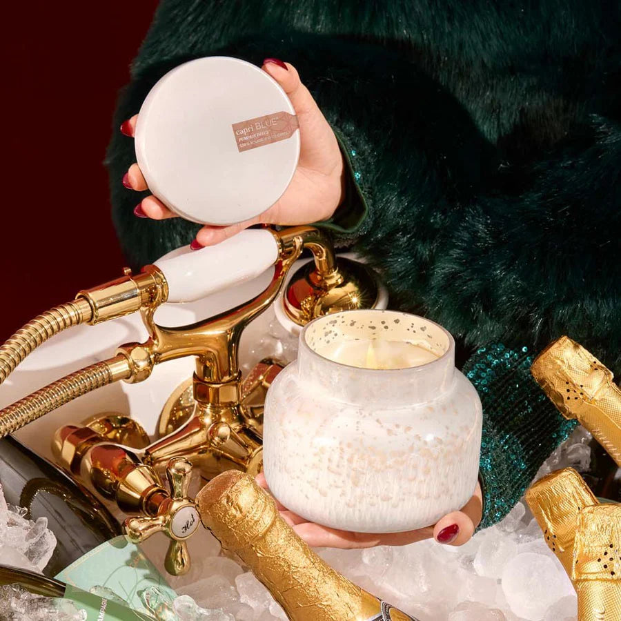 Pumpkin Dulce White Mercury Etched Signature Jar, 19oz