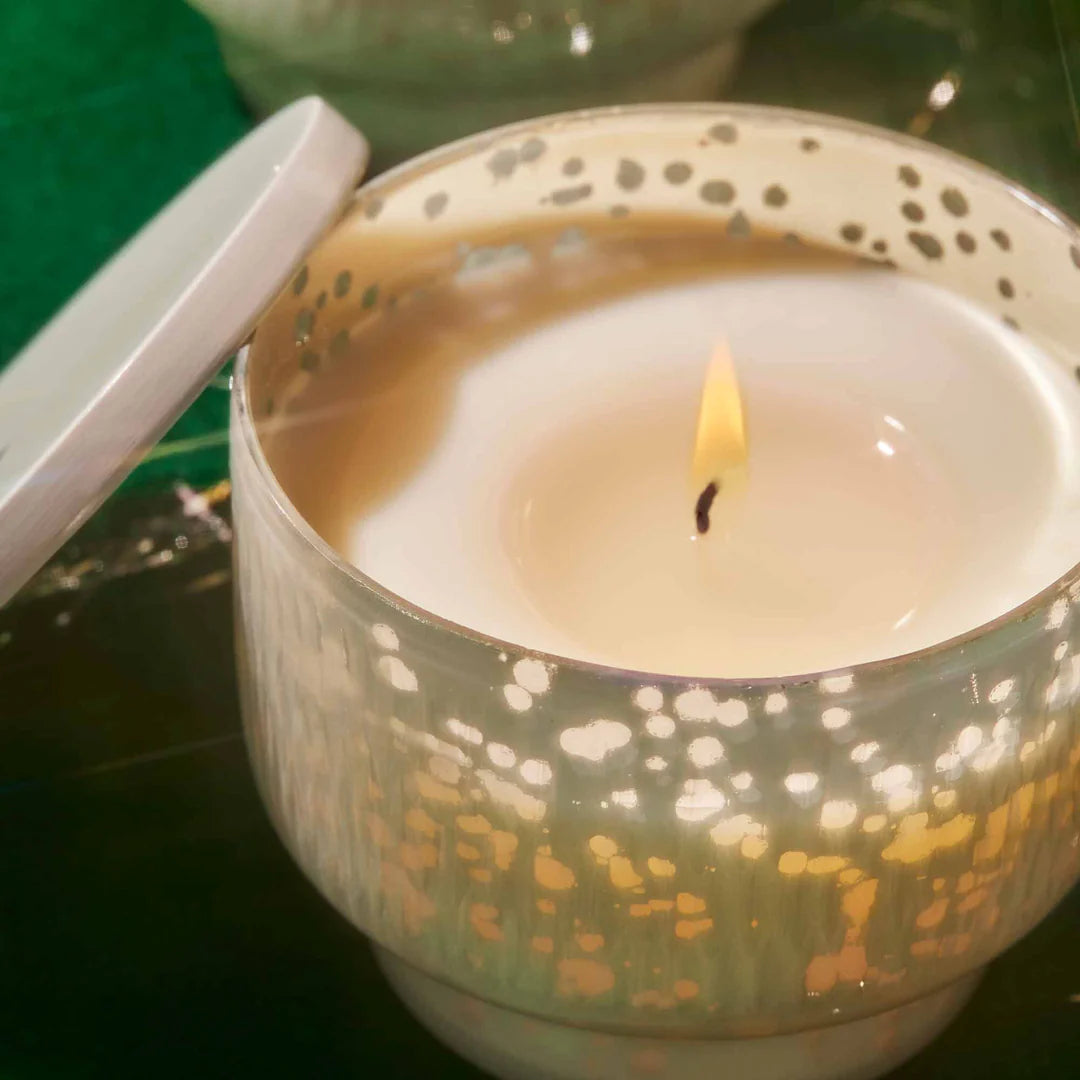 Pumpkin Dulce White Mercury Etched Inverted Jar, 10 oz