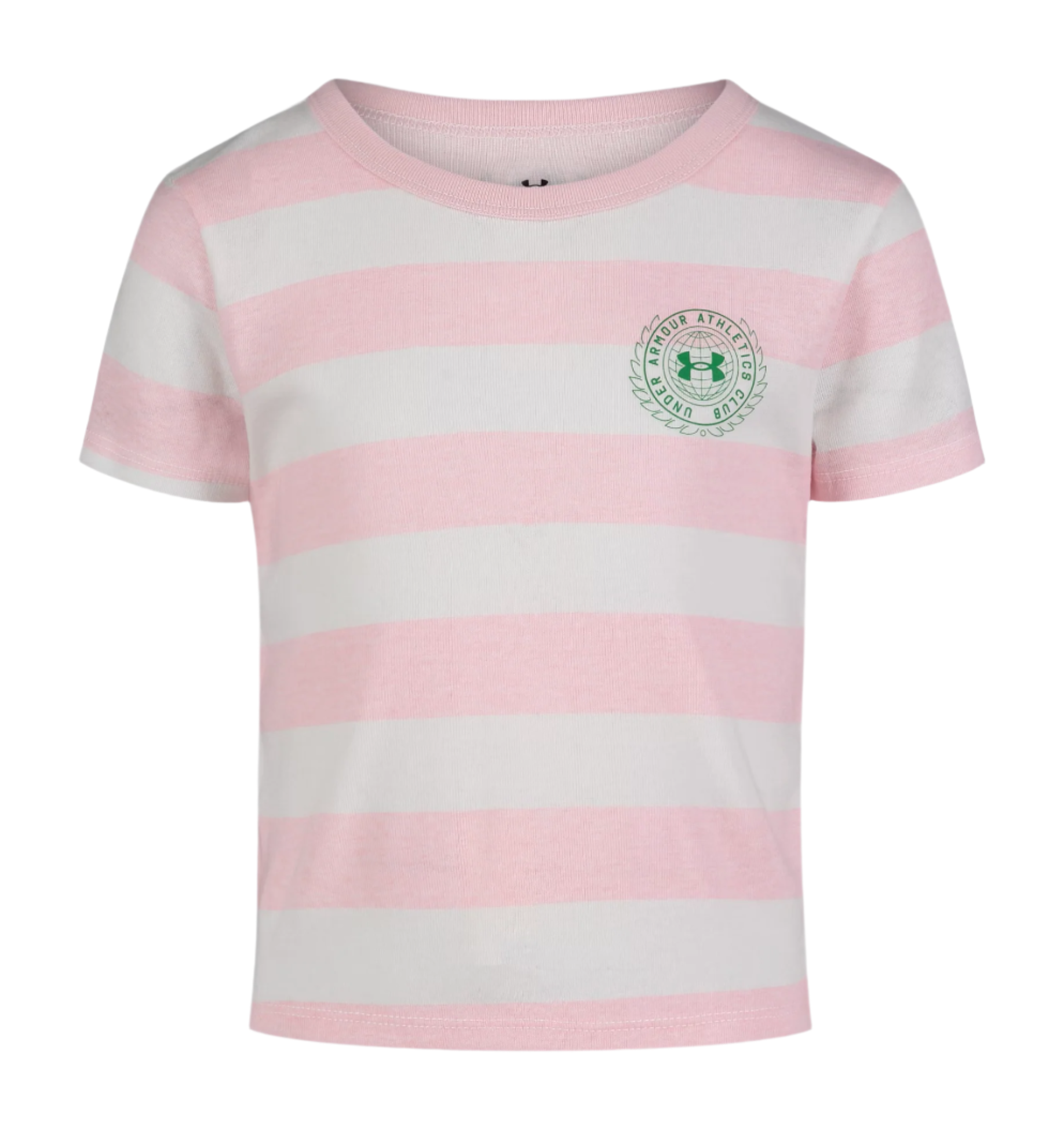 UA Girls Short Sleeve Rugby Stripe Club Tee