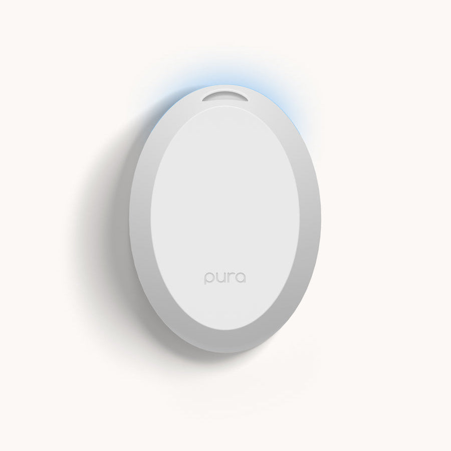 Pura air purifier device on a white background