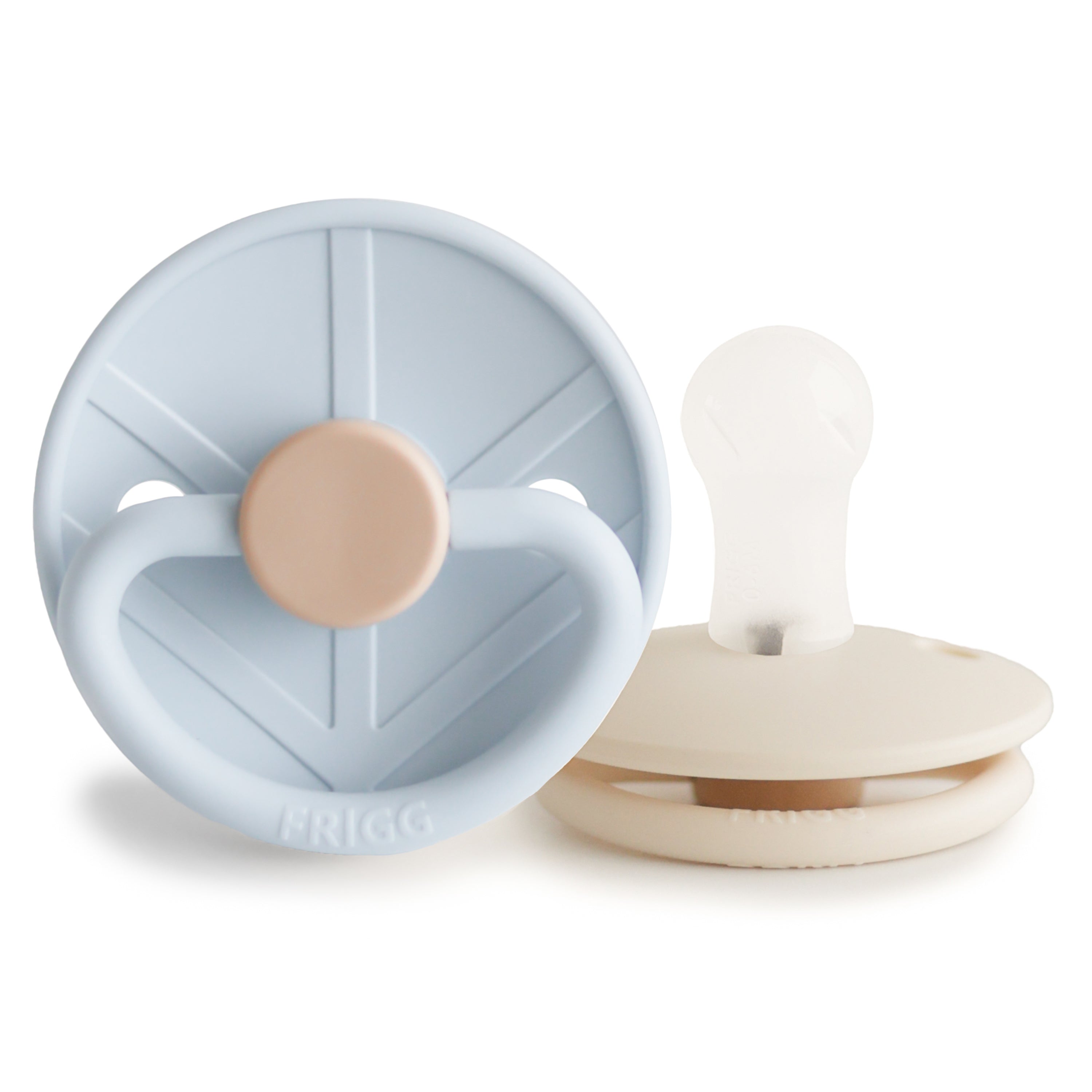 Mushie FRIGG Little Viking Silicone 2-Pack Powder Blue/Cream