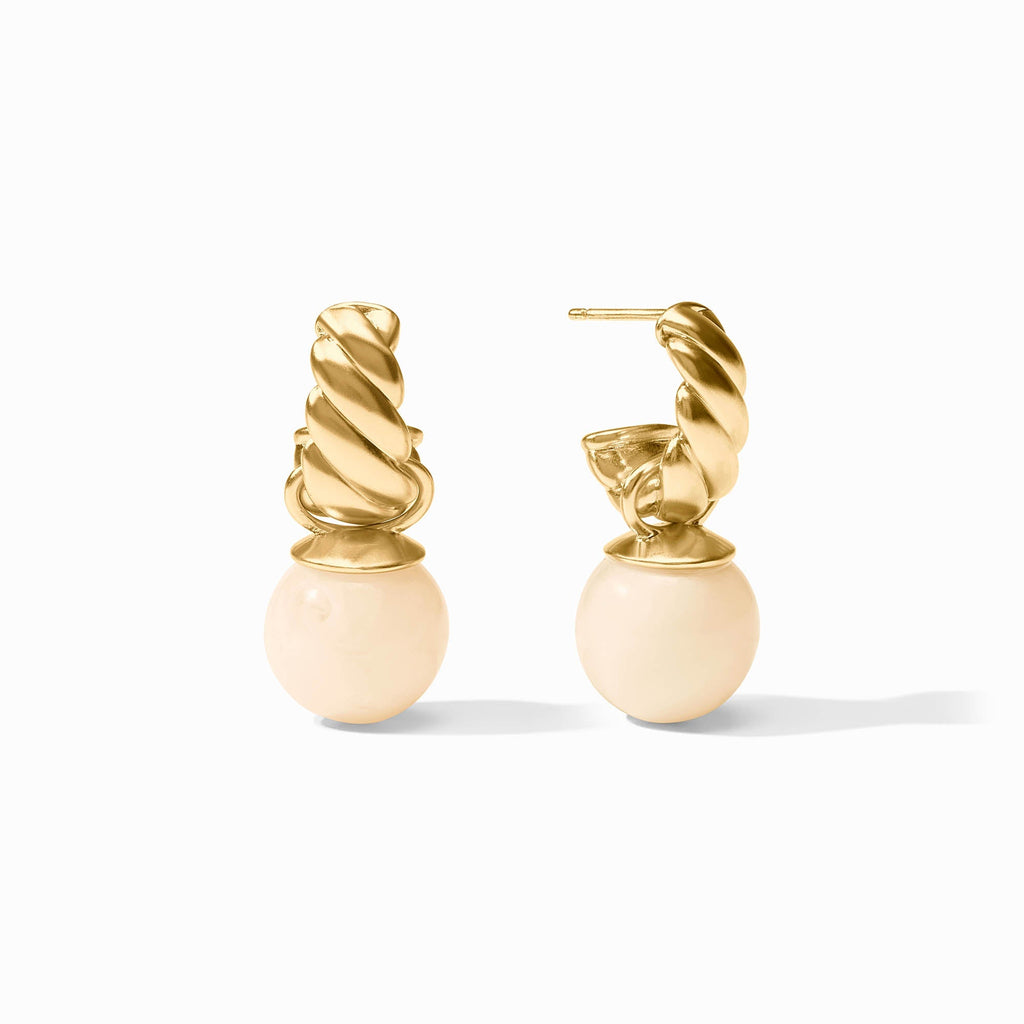 Ravello Hoop & Charm Earring - Ivory