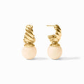 Ravello Hoop & Charm Earring - Ivory