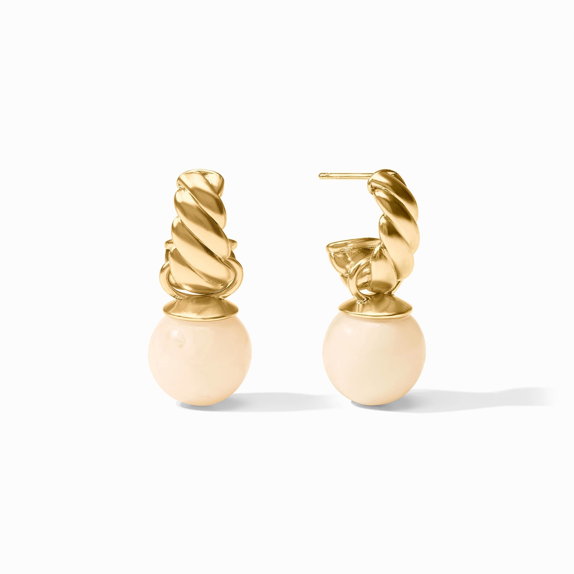 Ravello Hoop & Charm Earring - Ivory