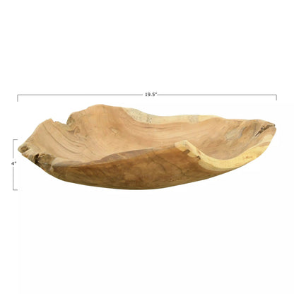 Round Teakwood Bowl