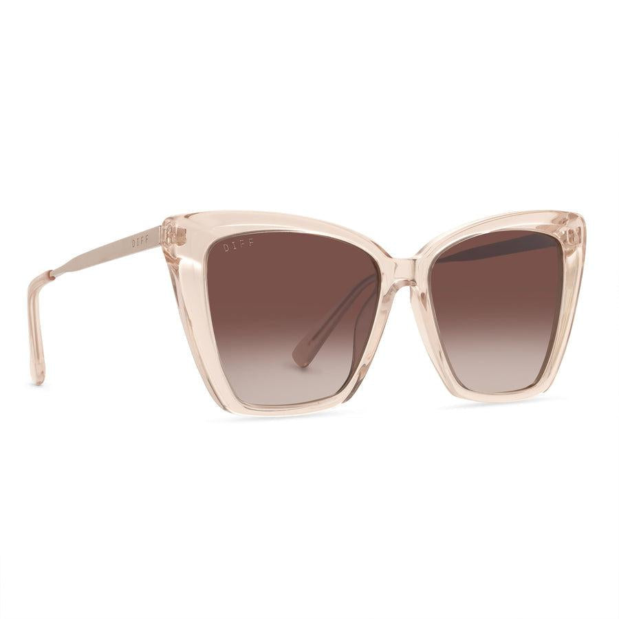 DIFF EYEWEAR Becky II Black + Dark Smoke Polarized