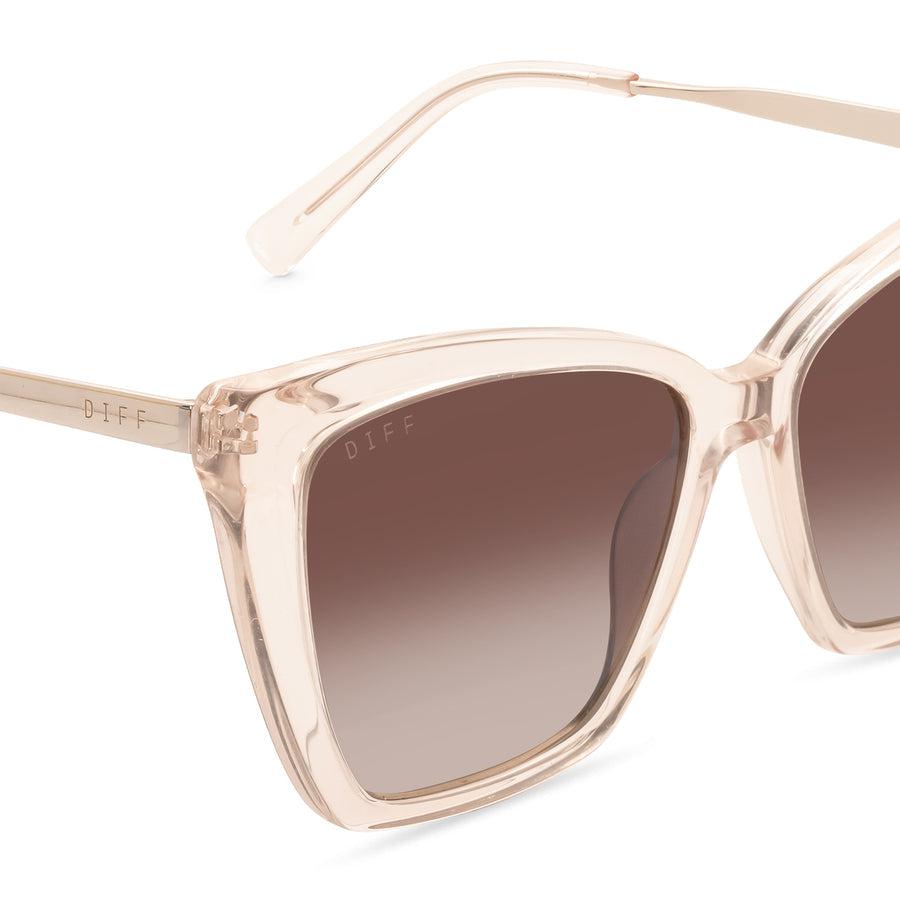 DIFF EYEWEAR Becky II Black + Dark Smoke Polarized