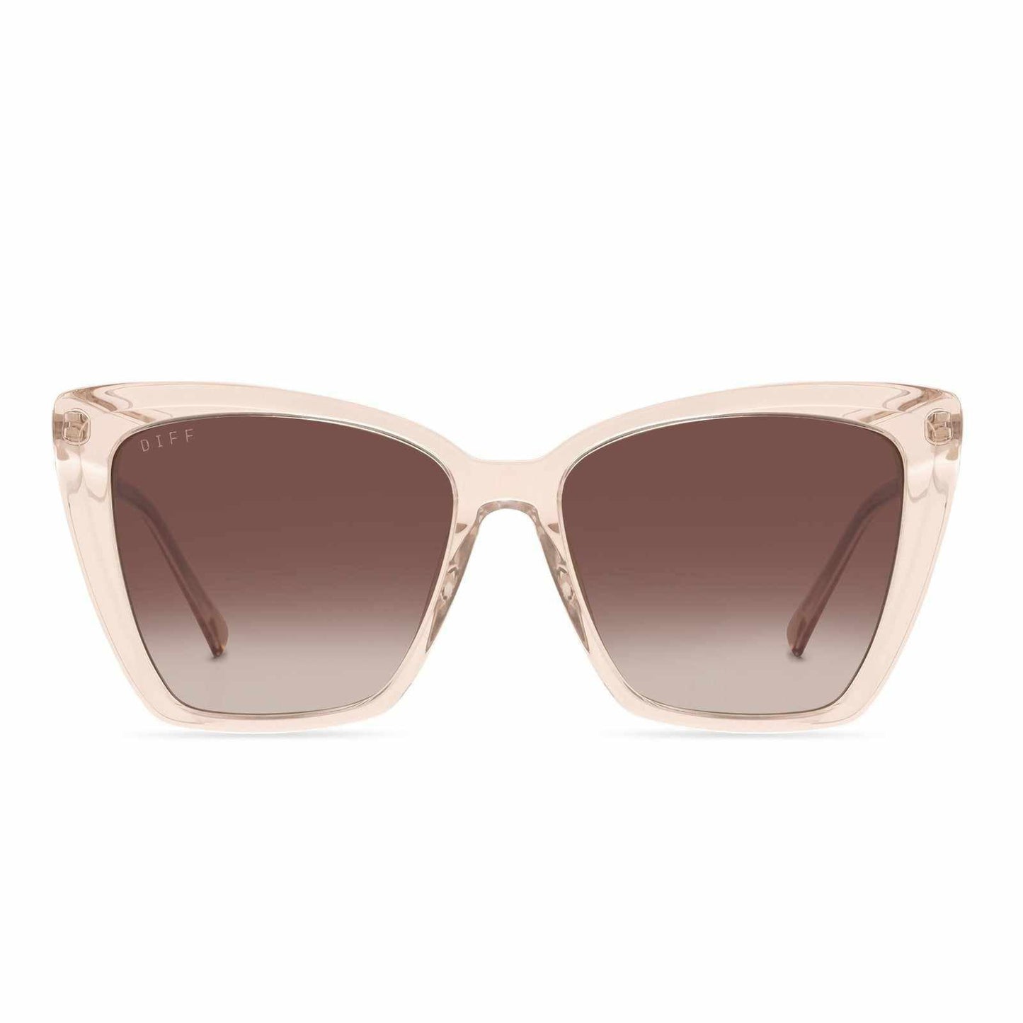 DIFF EYEWEAR Becky II Sand Stone Crystal + Brown Gradient Lens+Polarized