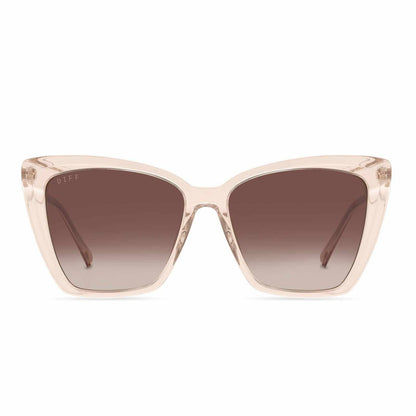 DIFF EYEWEAR Becky II Sand Stone Crystal + Brown Gradient Lens+Polarized