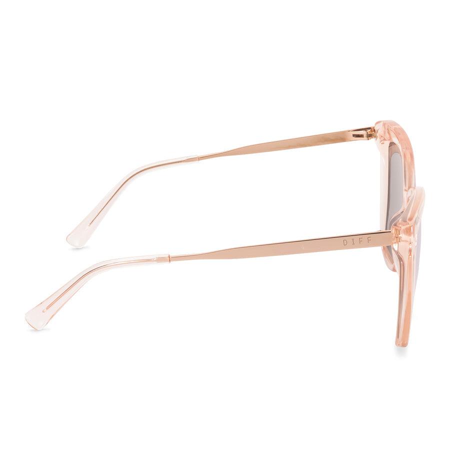 Diff Eyewear Becky IV Cream Tortoise with Pink Mirror Lens