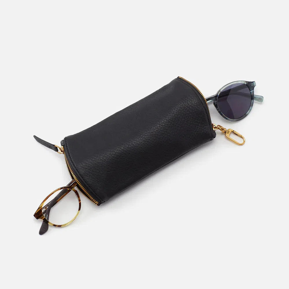 Spark Double Eyeglass Case in Pebbled Leather