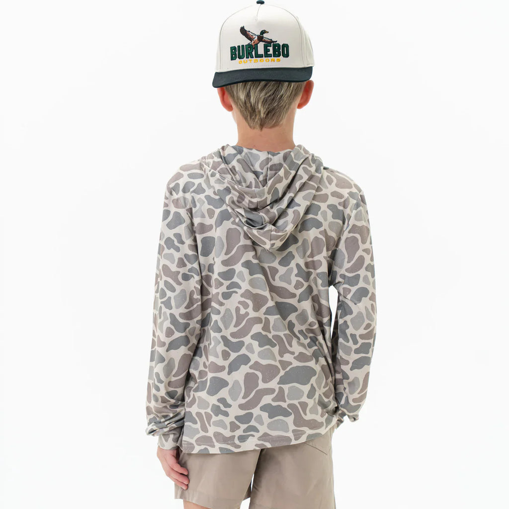Burlebo Youth Performance Hoodie In Classic Deer Camo