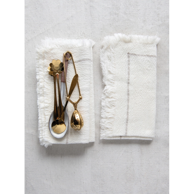 Cotton Napkins with Fringe, Set of 4 | Bridal Shower Kloye Sonmor & Levi Birdwell