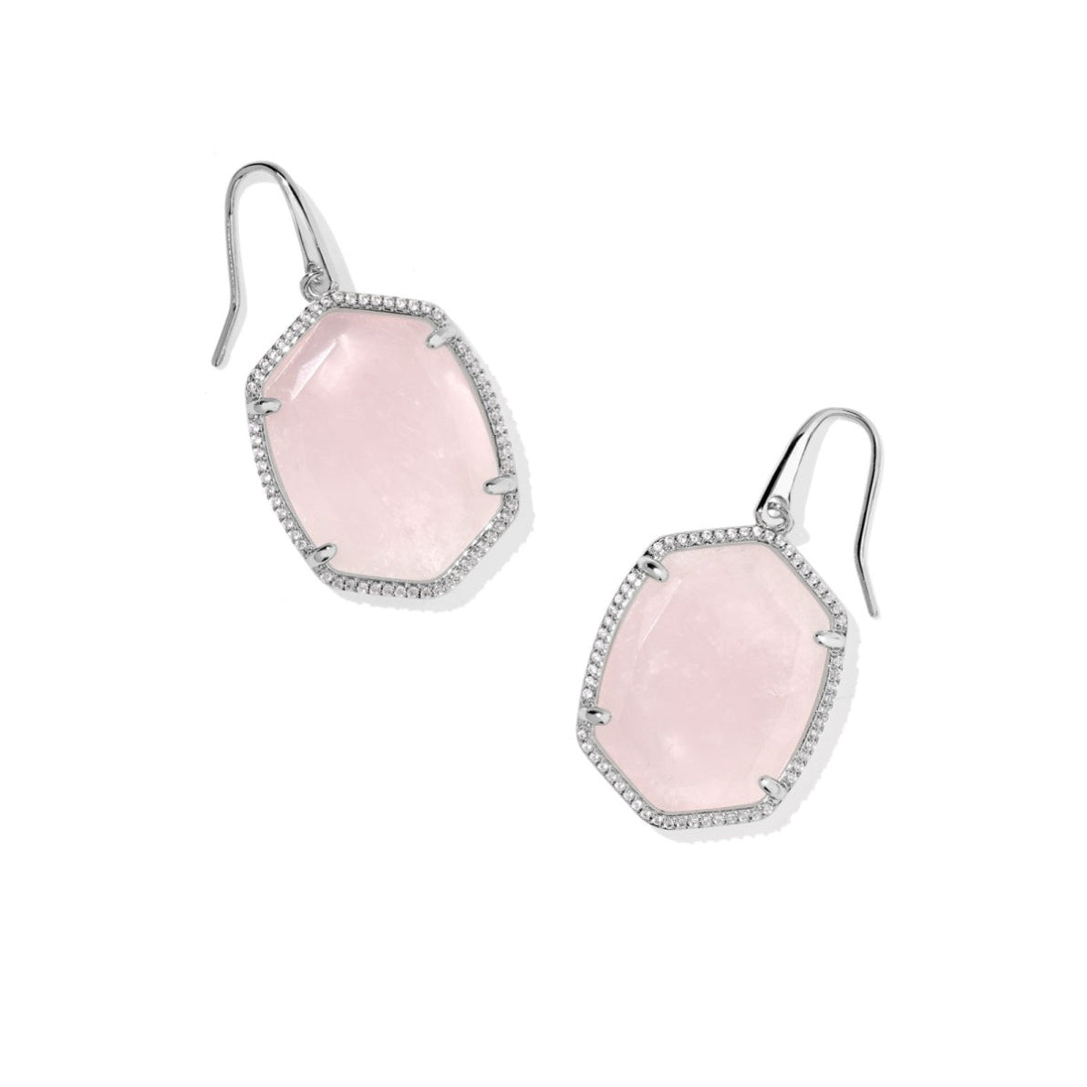 Daphne Pave Frame Drop Earrings