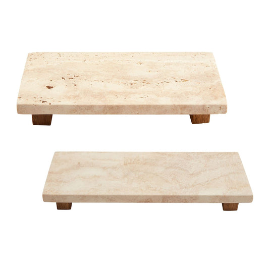 Stone Footed Trays