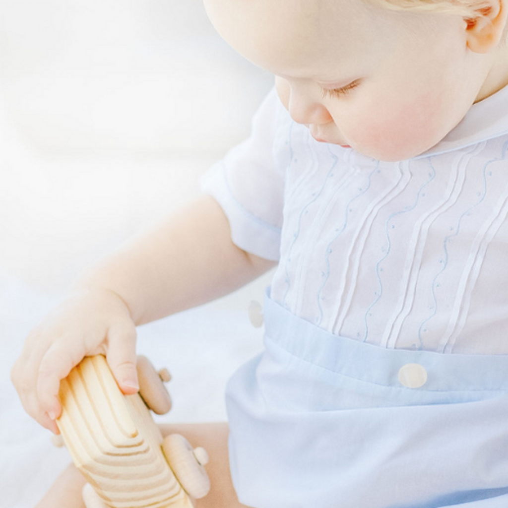 Embroidered Mock 2-Piece Creeper