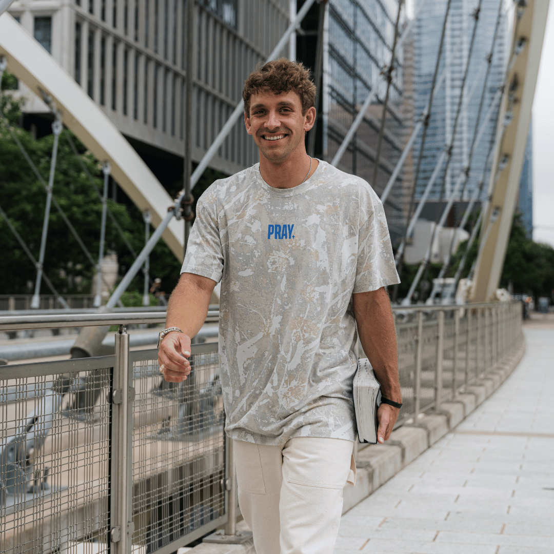 Vintage Washed Tee - PRAY - Drifter Camo