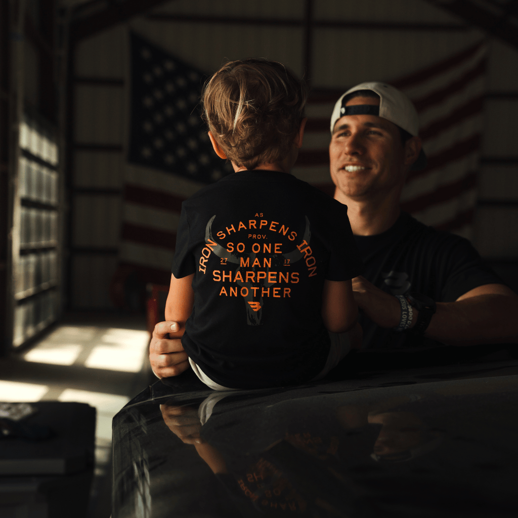 Youth Short Sleeve Tee - Proverbs 27:17 - Black