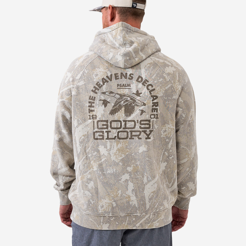 BURLEBO Heavens Declare hoodie in Drifter Camo
